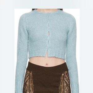 Guizio Light Blue Knit Cardigan